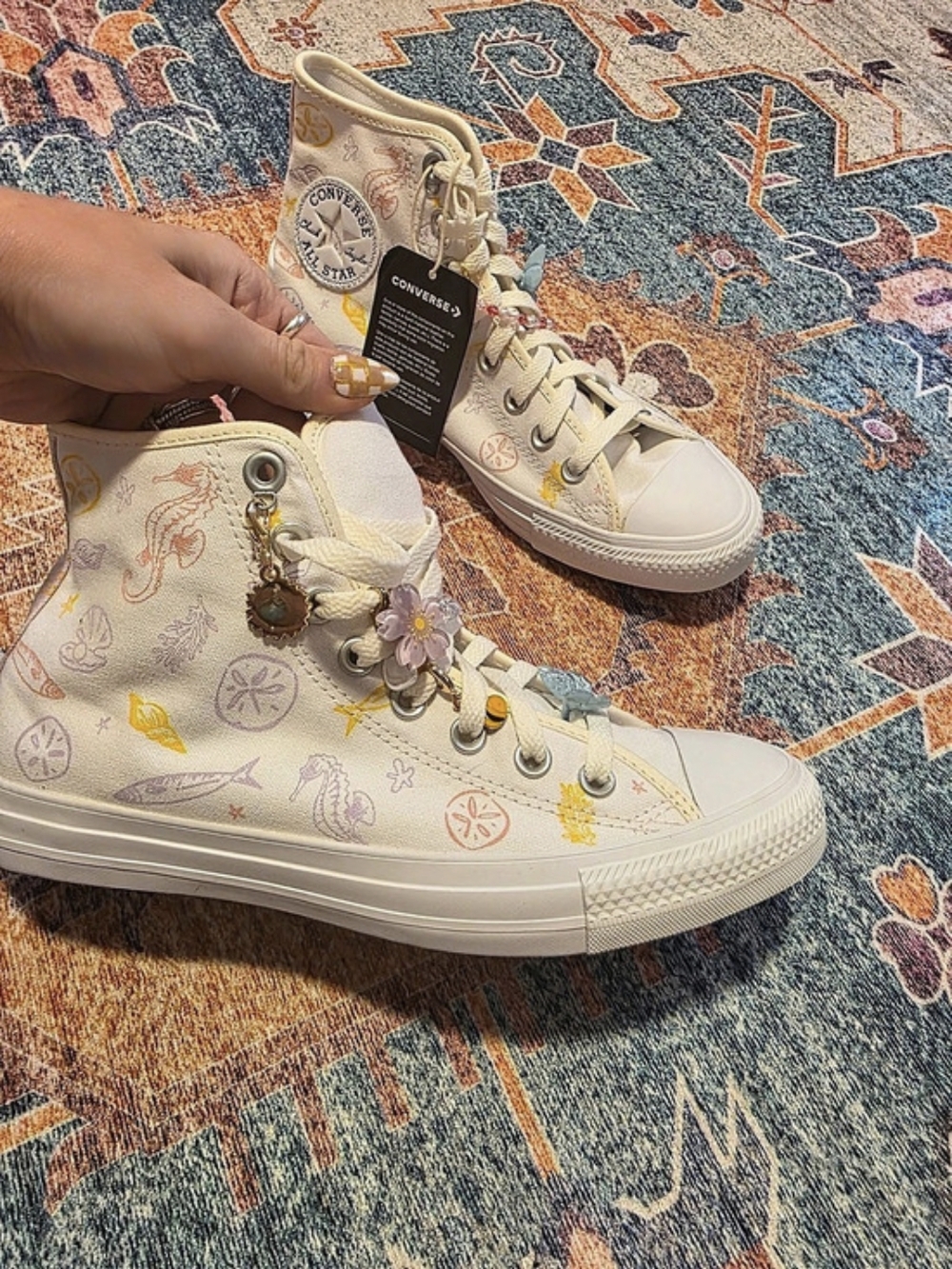 Converse Chuck Taylor All Star High Top Sneakers Cream Size 8.5 Brand NEW